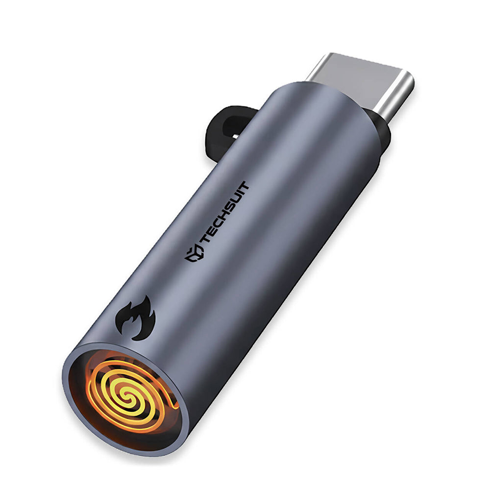 Електрическа запалка Techsuit SmokeX ML1, USB-C, Сивa
