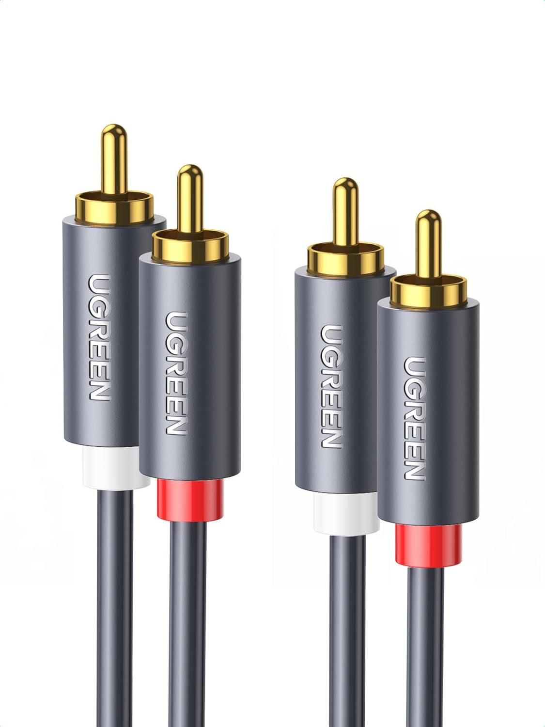Аудио кабел UGREEN AV104, 2 x RCA - 2 x RCA, 1.5m, Черен
