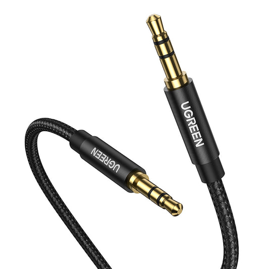 Аудио кабел 3.5mm - 3.5mm UGREEN AV112, 1m, Черен