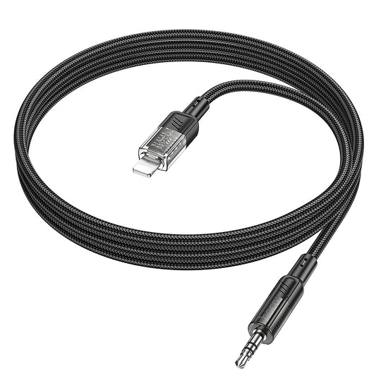 Аудио кабел Lightning - 3.5mm HOCO UPA27, 1.2m, Черен