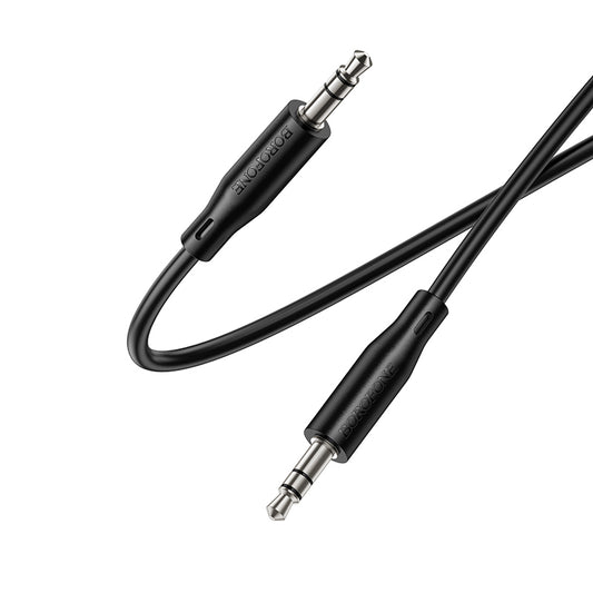 Аудио кабел 3.5мм - 3.5мм Borofone BL26 Standard, 1м, Черен
