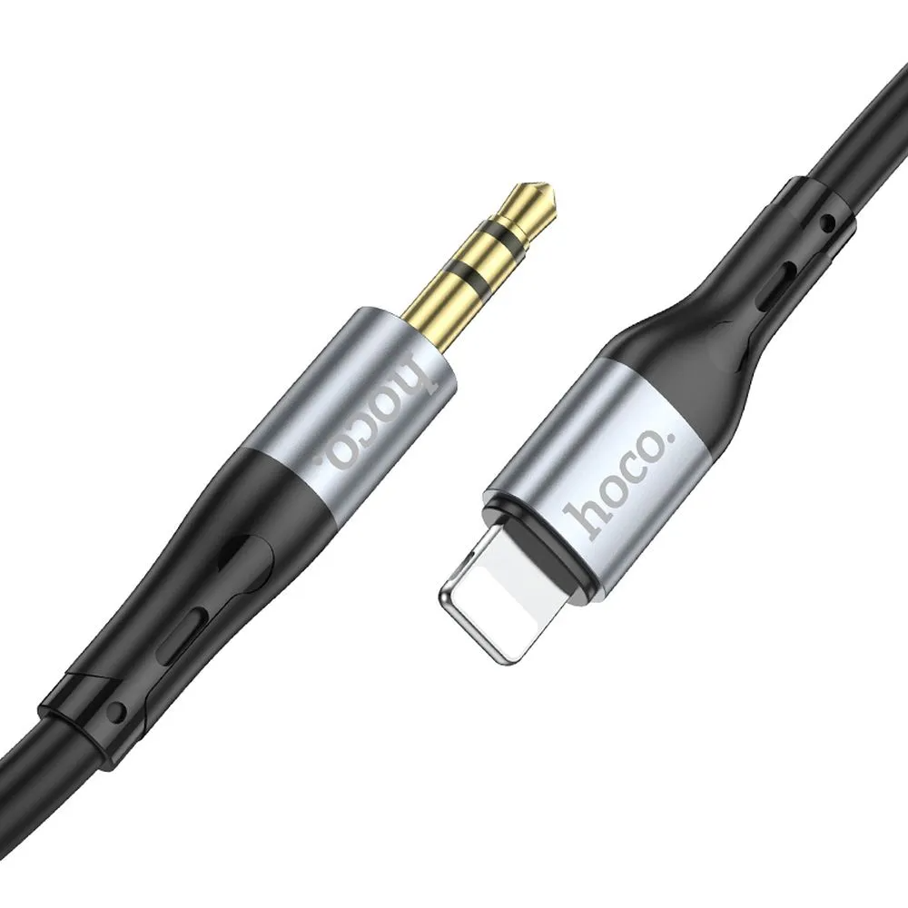 Аудио кабел Lightning - 3.5mm HOCO UPA22, 1m, Черен
