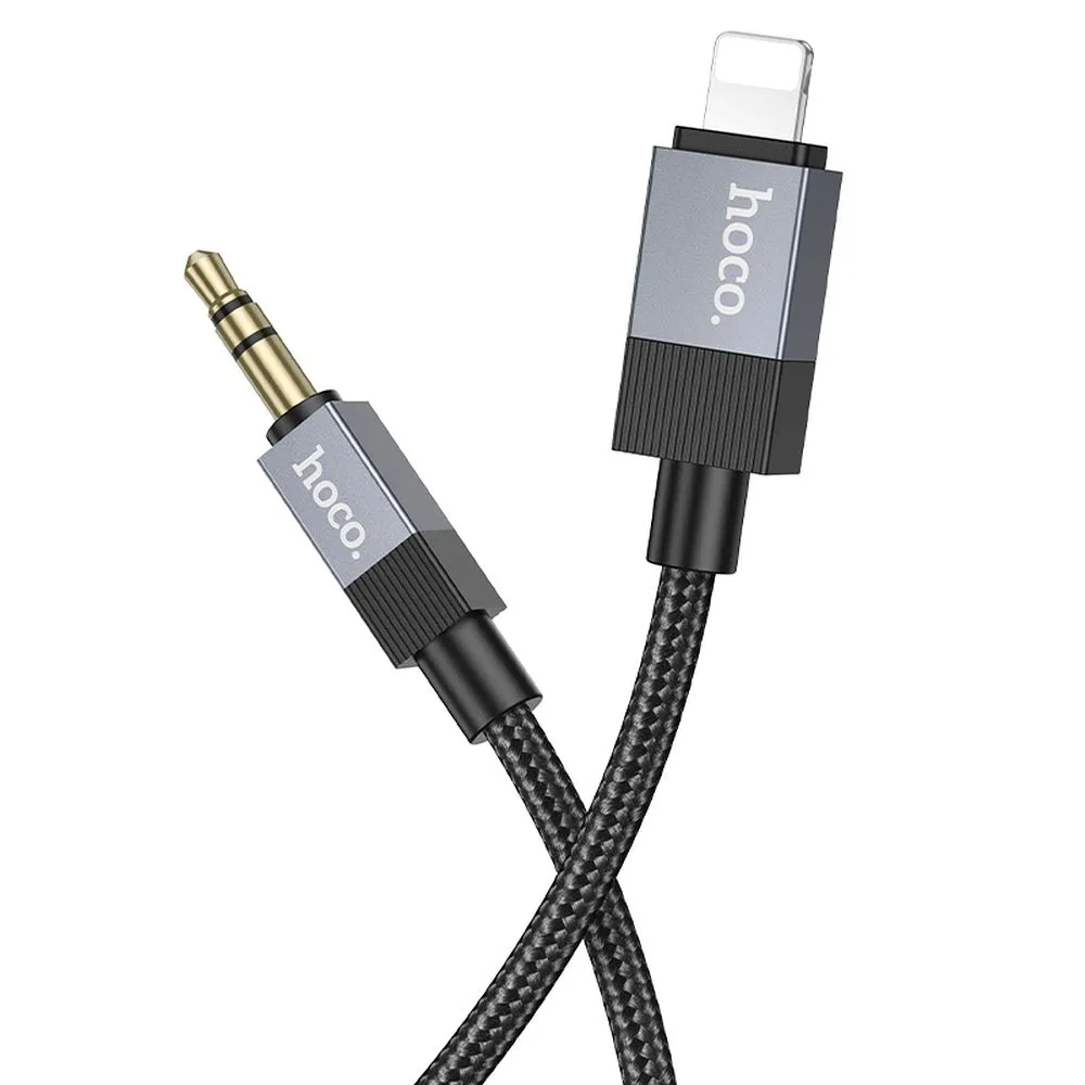 Аудио кабел Lightning - 3.5mm HOCO UPA32A, 1m, Черен