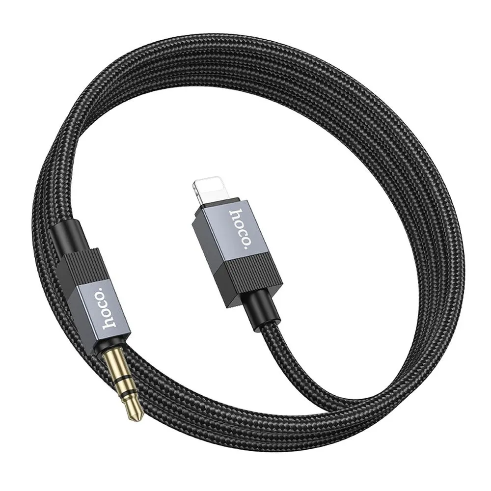 Аудио кабел Lightning - 3.5mm HOCO UPA32A, 1m, Черен