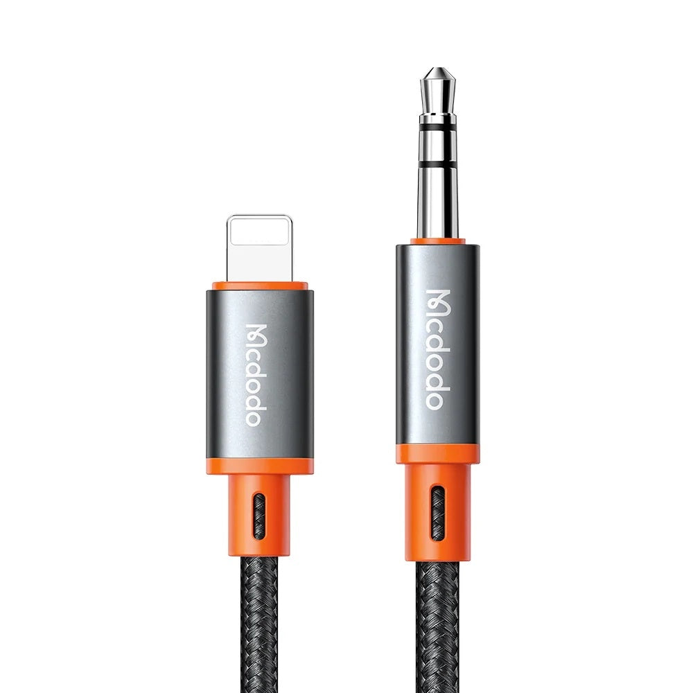 Аудио кабел Lightning - 3.5mm McDodo CA-0780 Castle, 1.2m, Черен