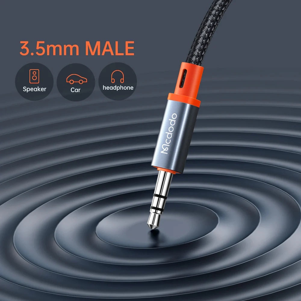 Аудио кабел Lightning - 3.5mm McDodo CA-0780 Castle, 1.2m, Черен