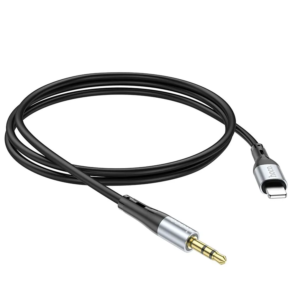 Аудио кабел Lightning - 3.5mm HOCO UPA22, 1m, Черен