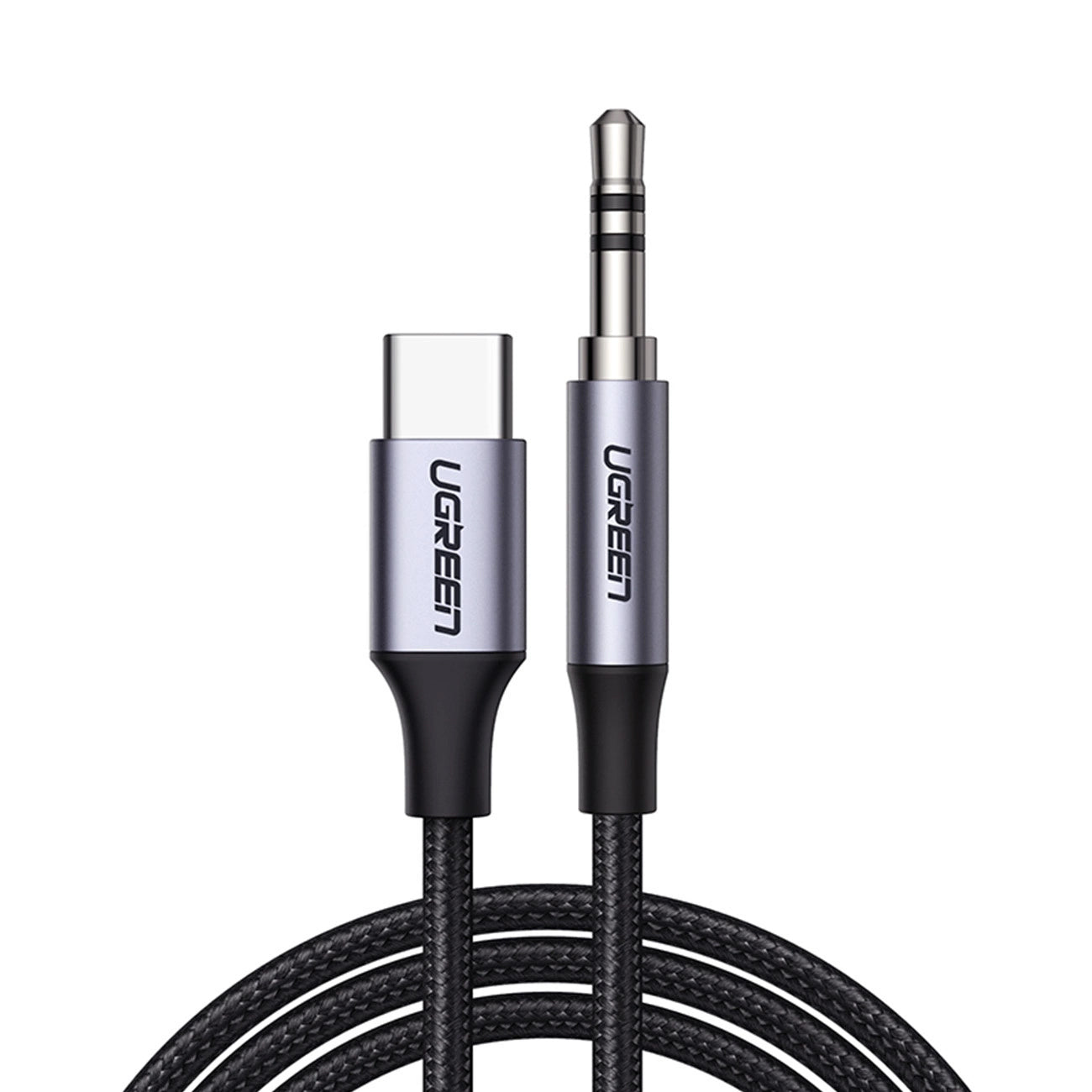 Аудио кабел USB-C - 3.5mm UGREEN AV143, 1m, Сив