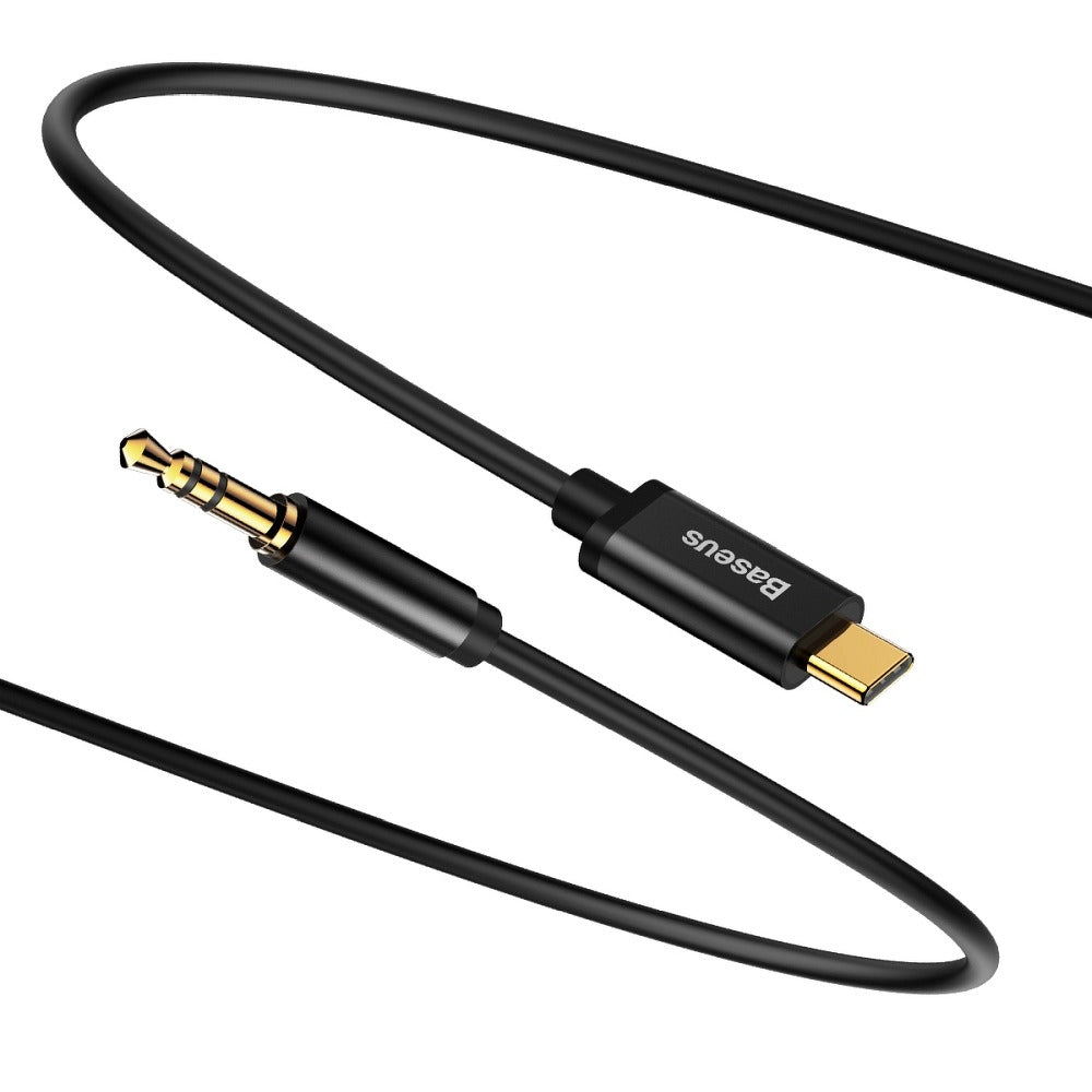 Аудио кабел USB-C - 3.5mm Baseus Yiven M01, 1.2m, Черен CAM01-01