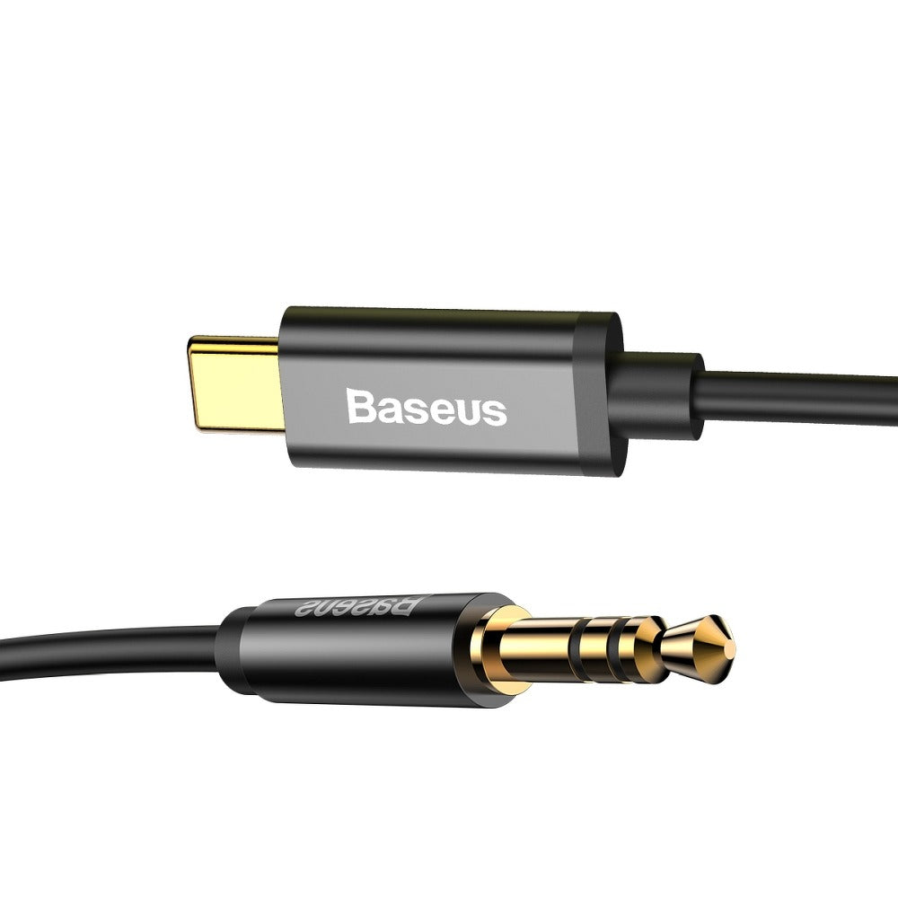 Аудио кабел USB-C - 3.5mm Baseus Yiven M01, 1.2m, Черен CAM01-01