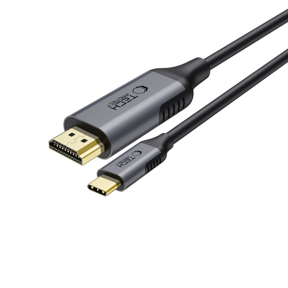 Аудио и видео кабел USB-C - HDMI Tech-Protect Ultraboost, 1.8m, Черен