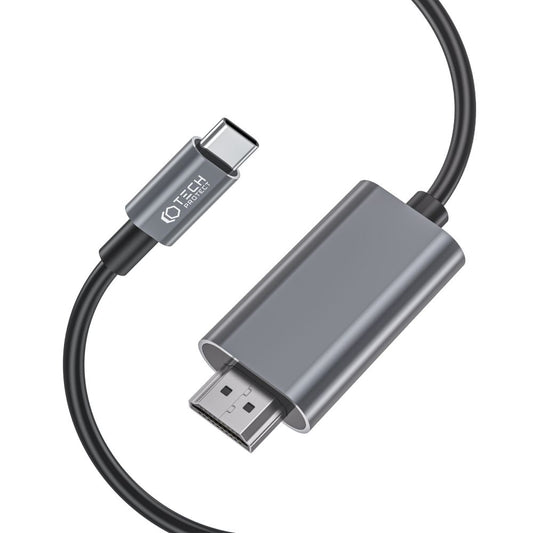 Аудио и видео кабел USB-C - HDMI Tech-Protect Ultraboost, 2 м, черен