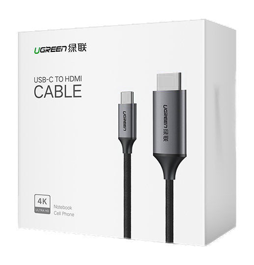 Аудио и видео кабел USB-C - HDMI UGREEN MM142, 1.5m, Черен