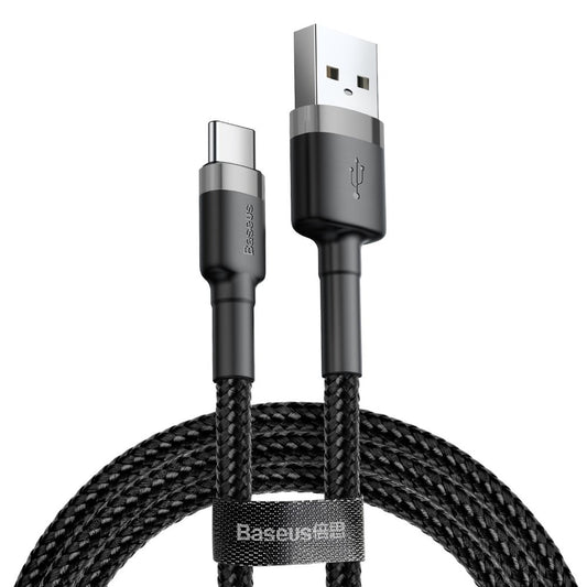 Кабел за пренос на данни и зареждане от USB-A към USB-C Baseus Cafule, 18 W, 3 м, сив CATKLF-UG1 CATKLF-UG1
