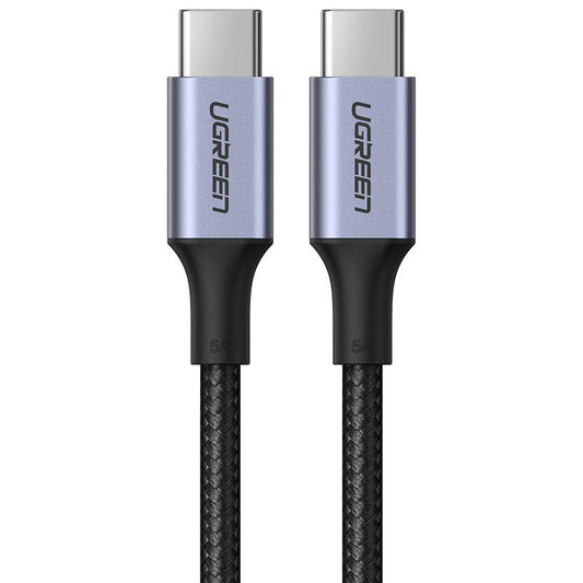 USB-C кабел за данни и зареждане - USB-C UGREEN US316, 100W, 1m, сив
