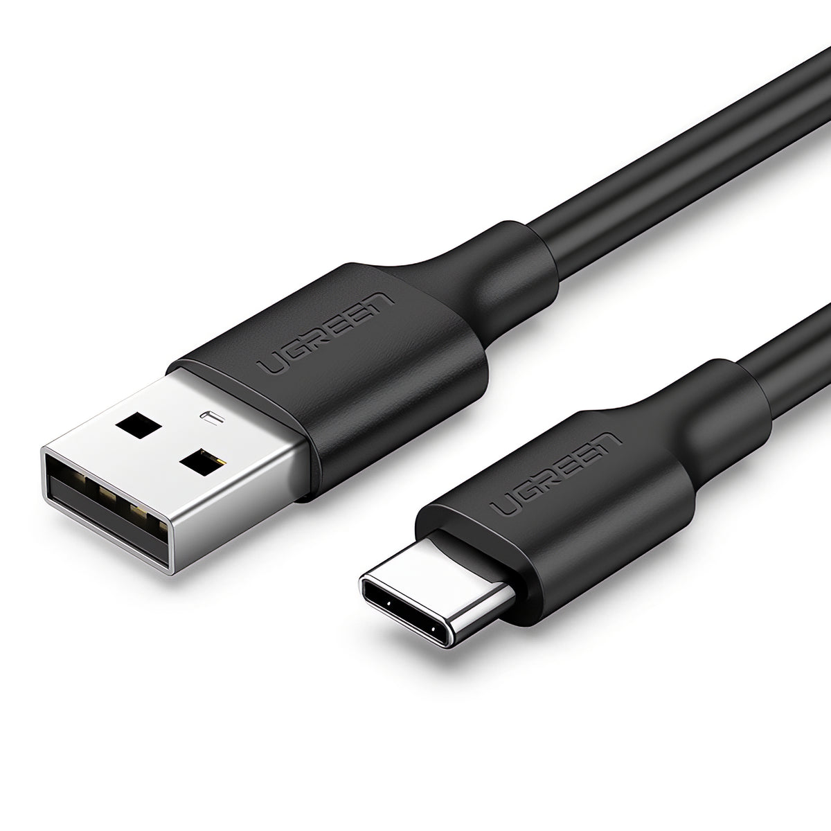 Кабел за данни и зареждане USB-A - USB-C UGREEN US287, 18W, 1.5m, Черен