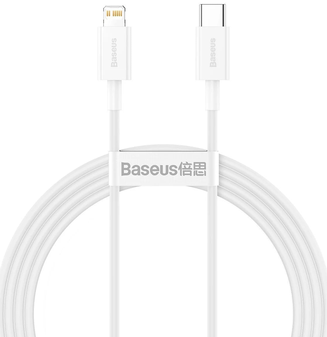 Кабел за пренос на данни и зареждане USB-C - Lightning Baseus Superior Series, 20W, 1,5 м, бял CATLYS-B02