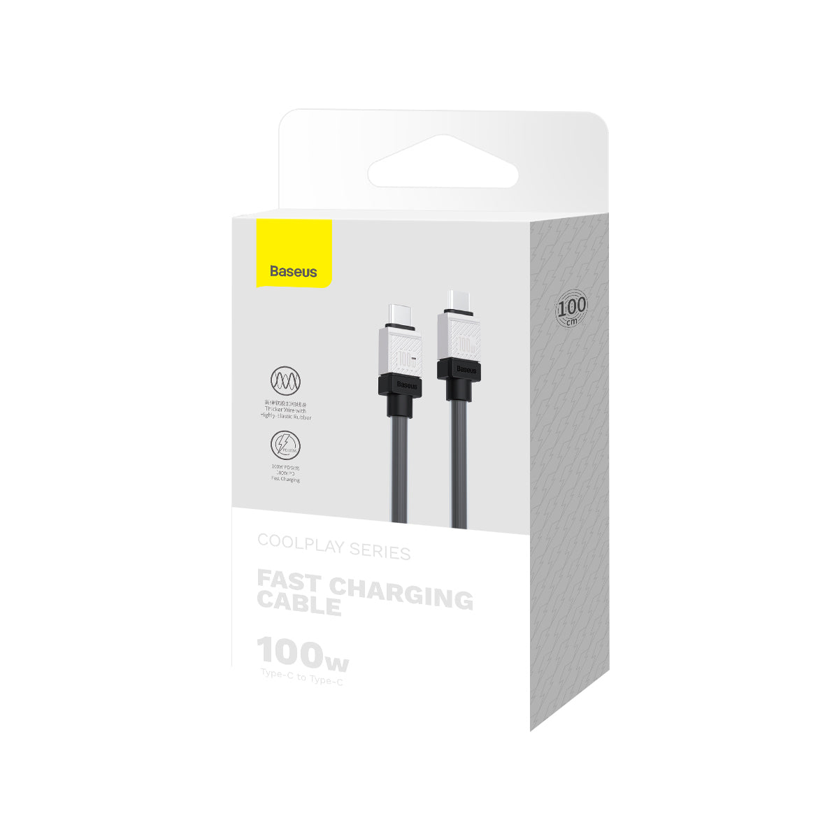 Кабел за данни и зареждане USB-C - USB-C Baseus CoolPlay, 100W, 1m, Черен CAKW000201