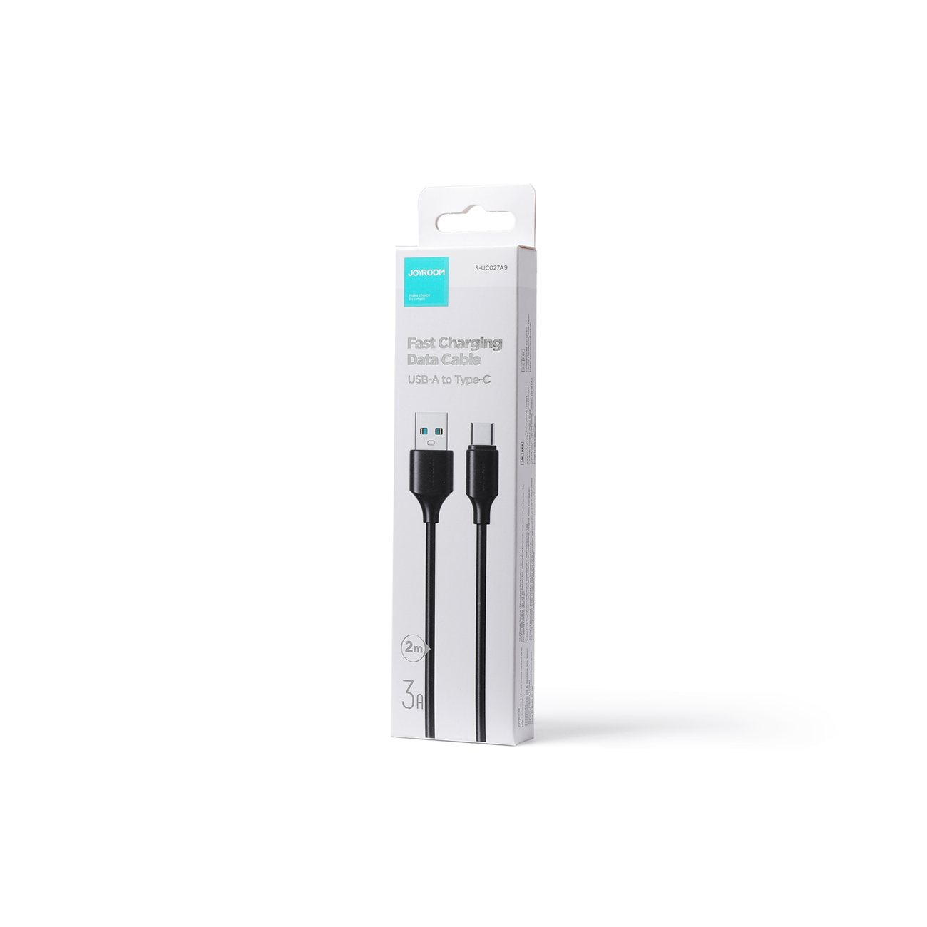 Кабел за данни и зареждане USB-A - USB-C Joyroom S-A9, 20W, 2m, Черен