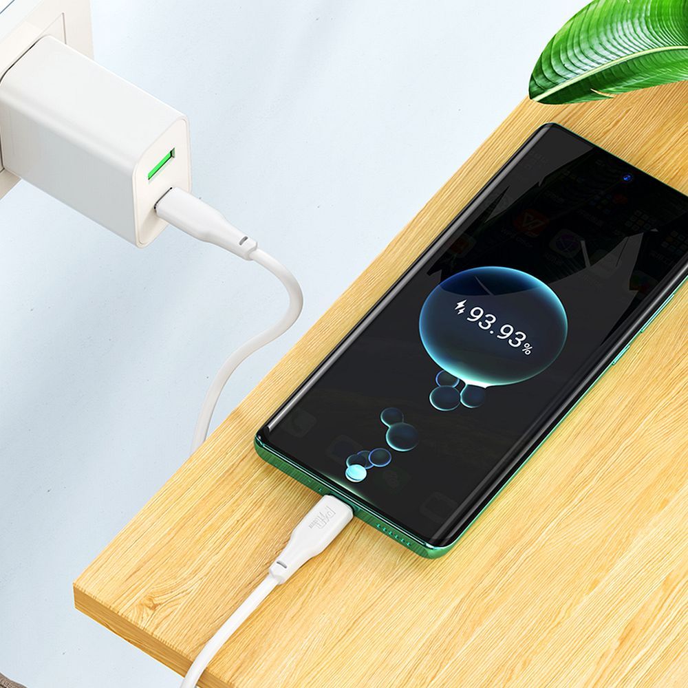 USB-C кабел за данни и зареждане - USB-C HOCO X93, 100W, 1m, бял