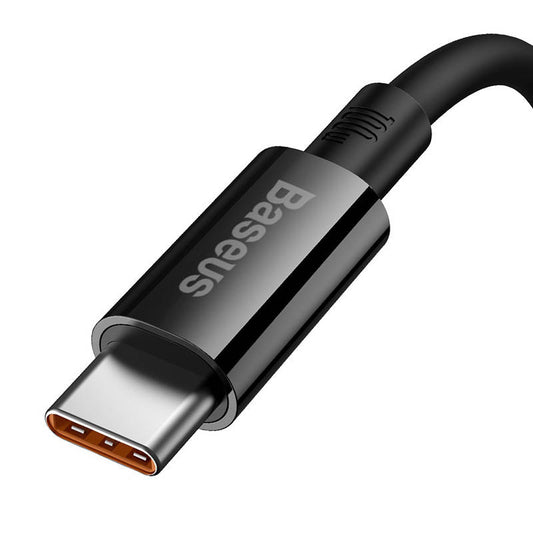 Кабел за пренос на данни и зареждане Baseus Superior Series USB-A към USB-C, 100W, 1m, черен