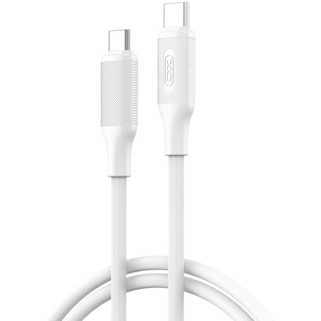 Кабел за данни и зареждане USB-C - USB-C XO Design NB-Q265B, 60W, 1m, Бял