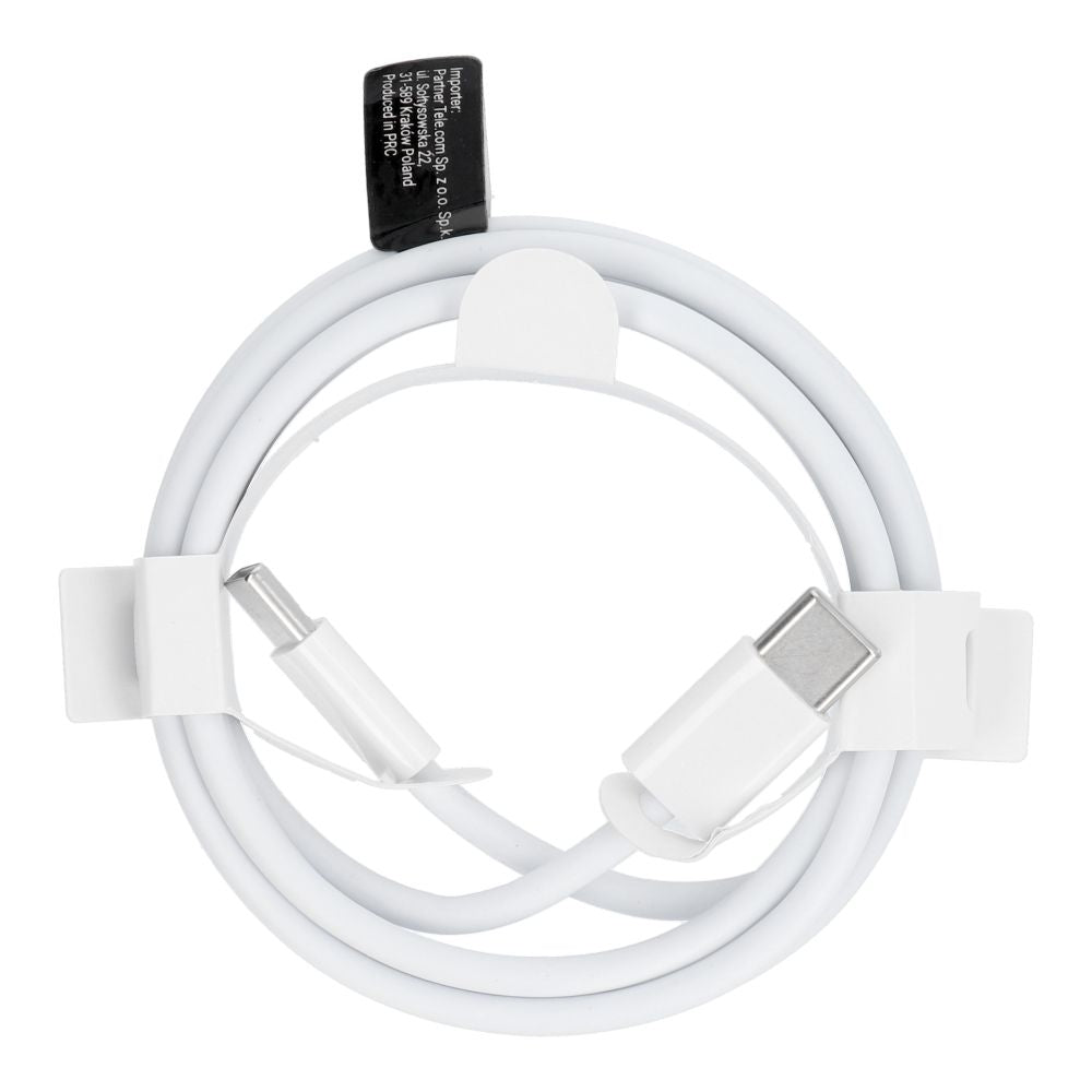 Кабел за данни и зареждане USB-C - USB-C OEM HD26, 30W, 1м, бял