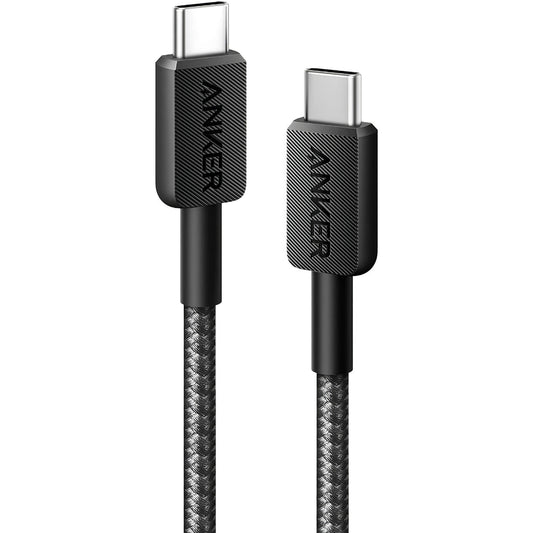 USB-C кабел за данни и зареждане - USB-C Anker 322, 60W, 0,9 м, черен A81F5G11
