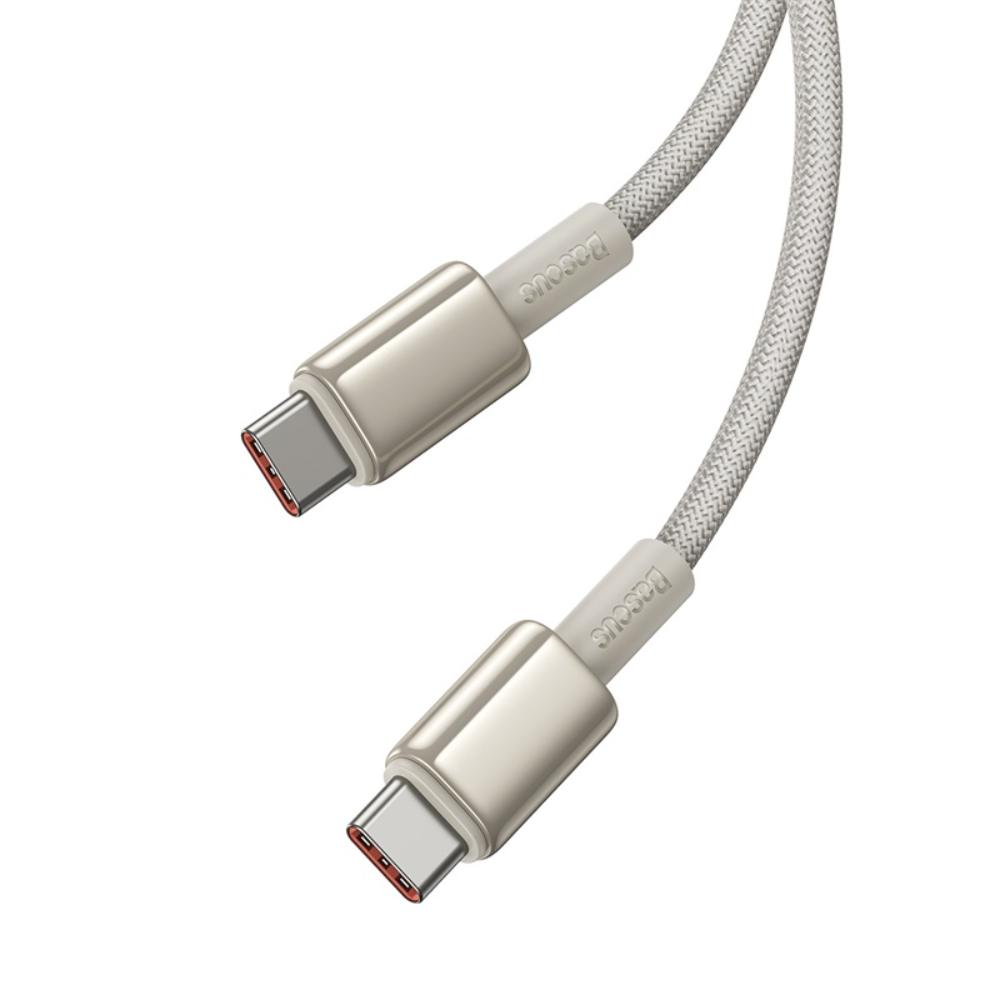 Кабел за данни и зареждане USB-C - USB-C Baseus Tungsten Gold, 100W, 2m, Златист P10319800G21-01