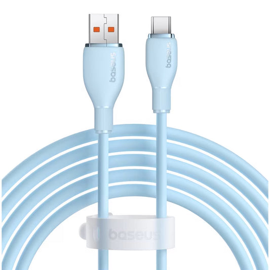Кабел за данни и зареждане USB-A - USB-C Baseus Pudding, 100W, 2m, Син P10355703311-01