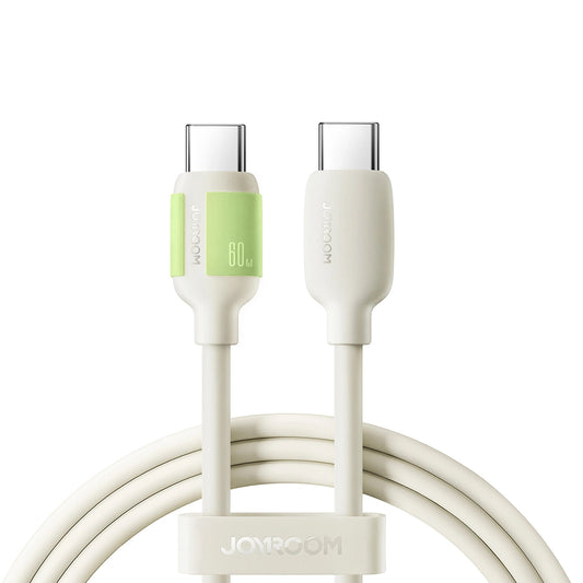 Кабел за данни и зареждане USB-C - USB-C Joyroom S-A53, 60W, 1.2m, Бежов