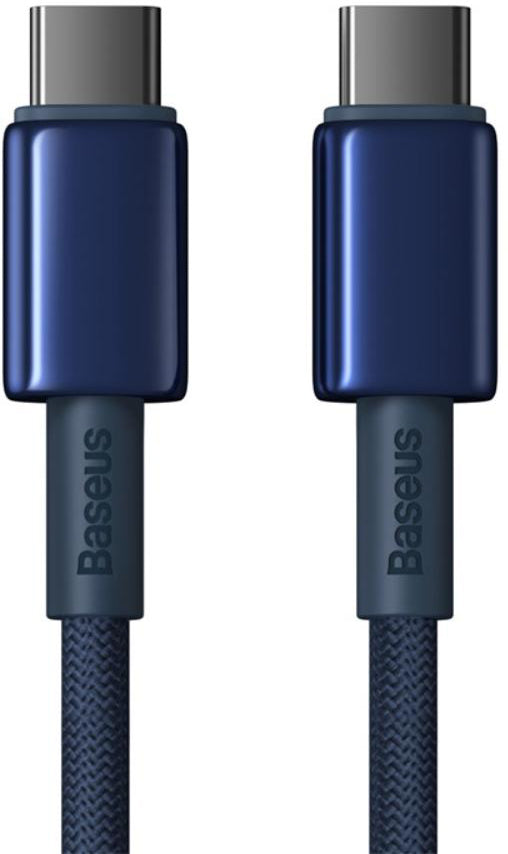 Кабел за данни и зареждане USB-C - USB-C Baseus Tungsten Gold, 100W, 2m, Тъмносин P10319800321-04