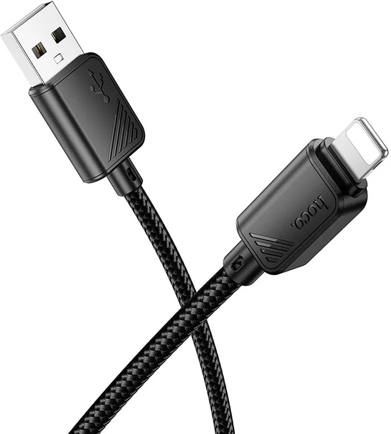 Кабел за данни и зареждане USB-A - Lightning HOCO X113, 18W, 1m, Черен