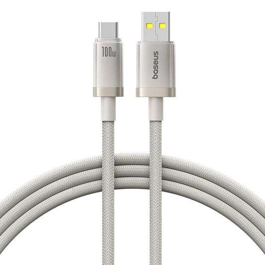 Кабел за данни и зареждане USB-A - USB-C Baseus Titanium, 100W, 2m, Сребрист P10378102G21-02
