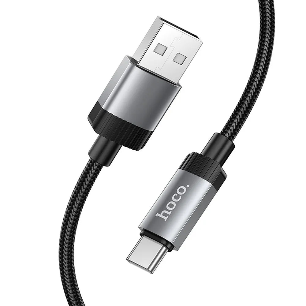 Кабел за данни и зареждане USB-A - USB-C HOCO X117, 60W, 1m, Черен