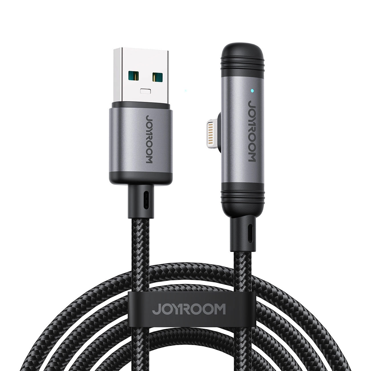 Кабел за данни и зареждане USB-A - USB-C Joyroom S-A56 EnjoyX Angled, 20W, 1.2m, Черен