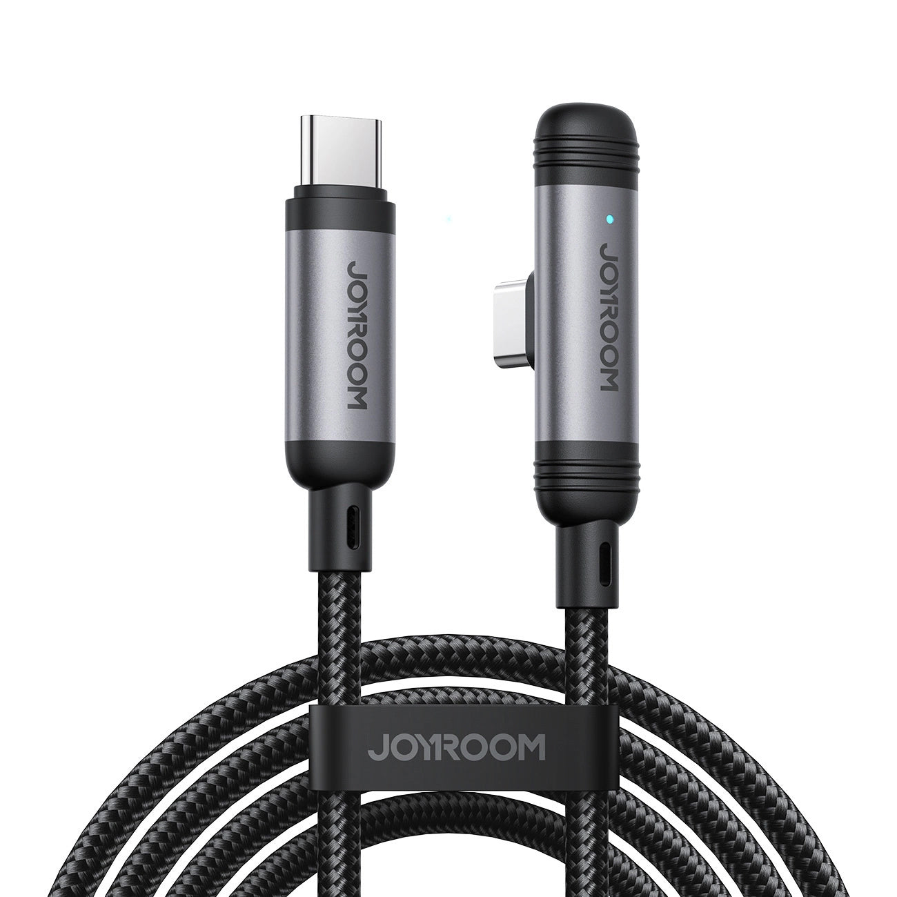Кабел за данни и зареждане USB-C - USB-C Joyroom S-A56 EnjoyX Angled, 60W, 1.2m, Черен