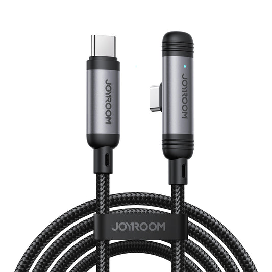 Кабел за данни и зареждане USB-C - USB-C Joyroom S-A56 EnjoyX Angled, 60W, 1.2m, Черен