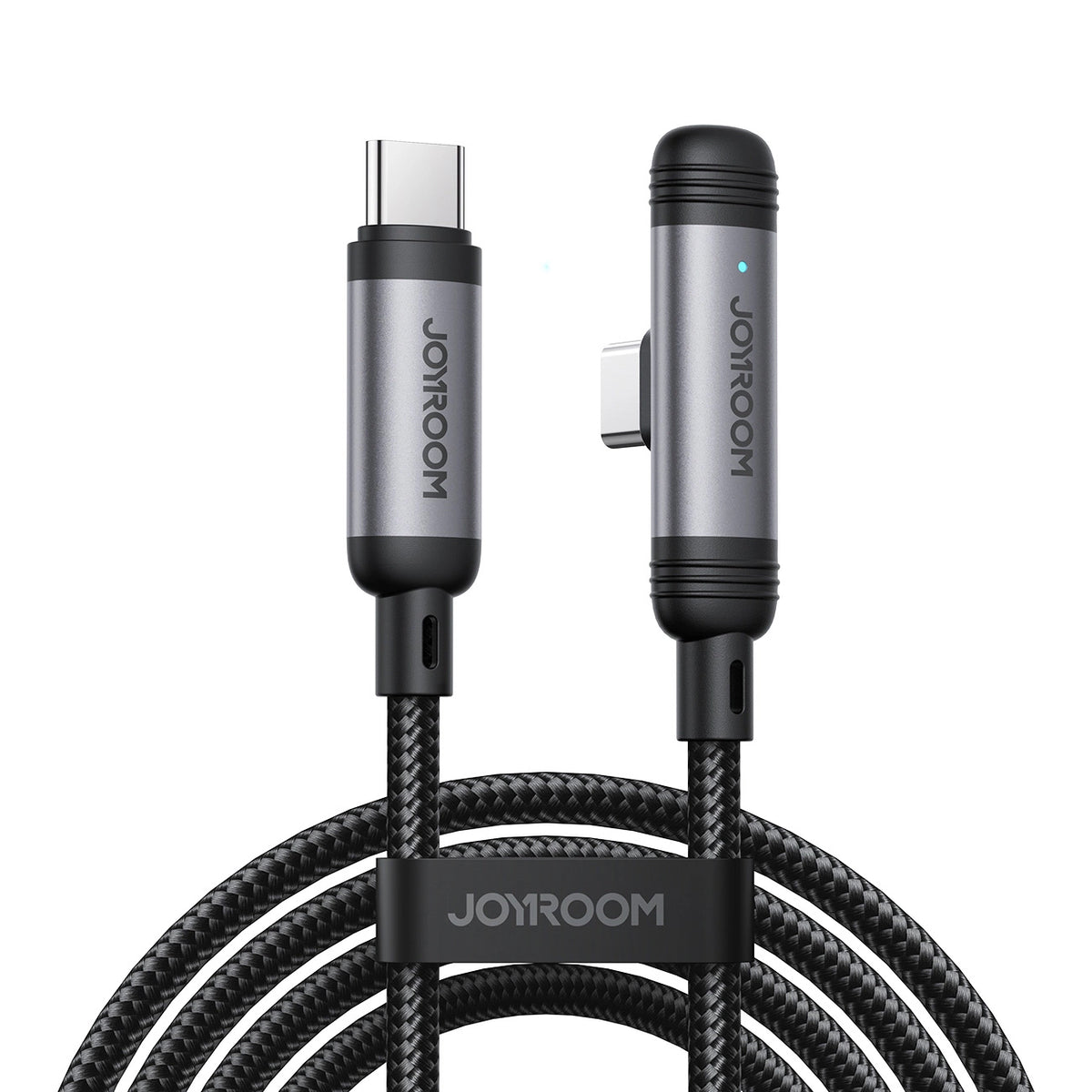 Кабел за данни и зареждане USB-C - USB-C Joyroom S-A56 EnjoyX Angled, 60W, 1.2m, Черен
