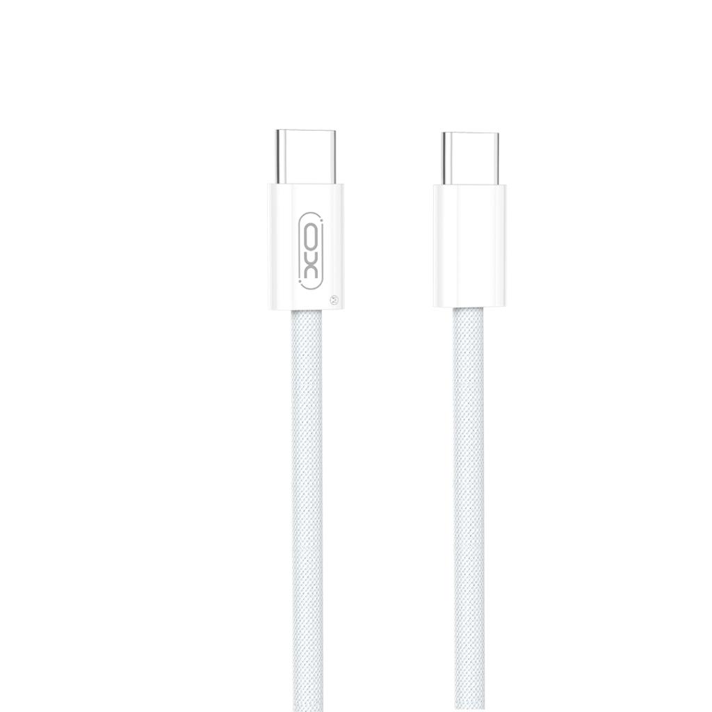 Кабел за данни и зареждане USB-C - USB-C XO Design NB-Q260B, 60W, 1.5m, Бял