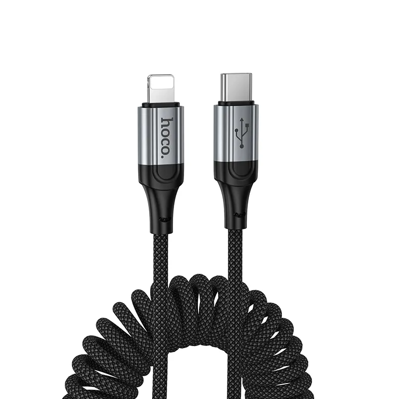 Кабел за данни и зареждане USB-C - Lightning HOCO X121, 27W, 1.5m, Черен