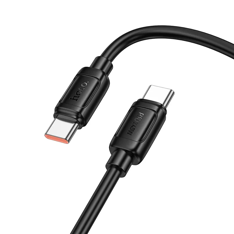 Кабел за данни и зареждане USB-C - USB-C HOCO X115, 240W, 1m, Черен