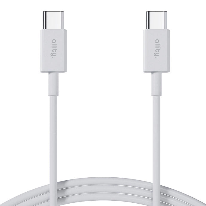 Кабел за данни и зареждане USB-C - USB-C Allity. AUC-03, 100W, 2m, Бял