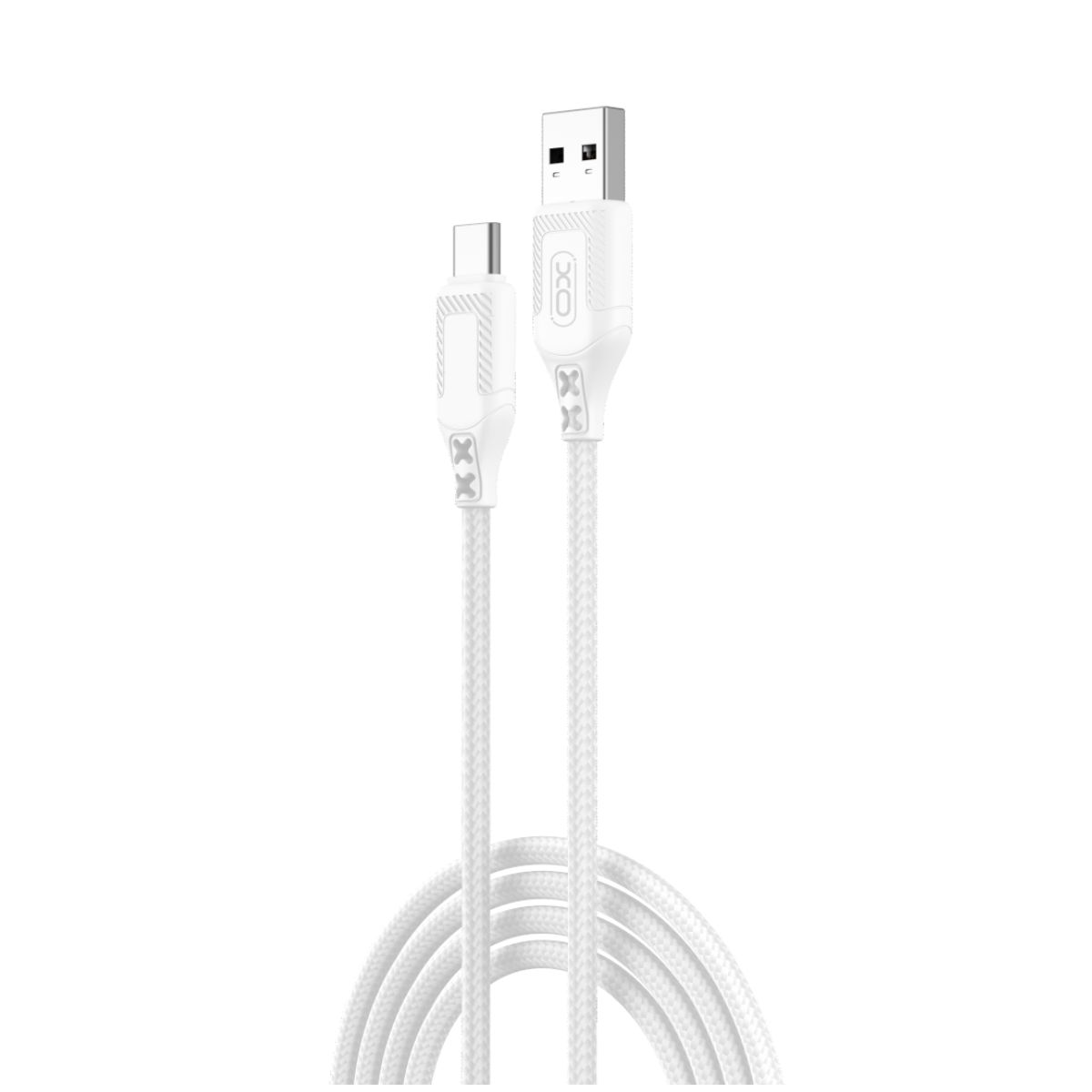 Кабел за данни и зареждане USB-A - USB-C XO Design NB235, 18W, 1m, Бял
