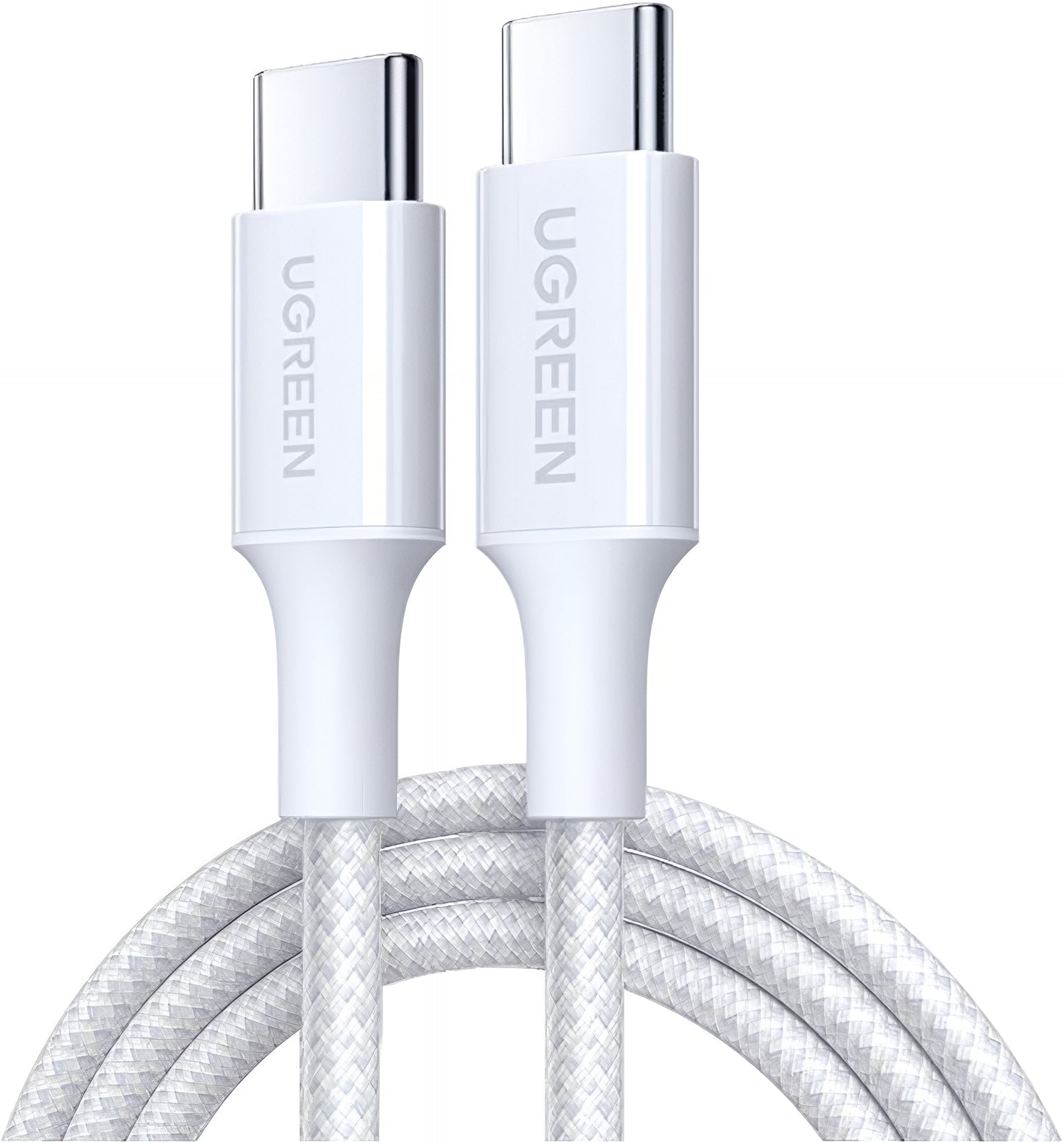 Кабел за данни и зареждане USB-C - USB-C UGREEN L501, 60W, 2m, Бял