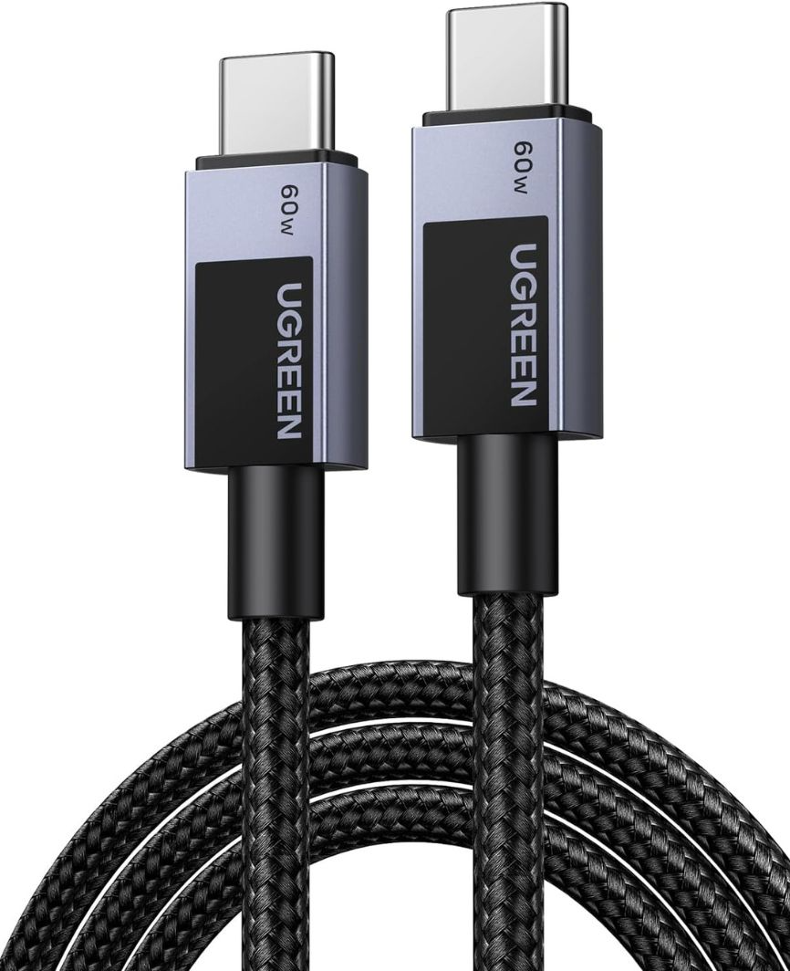 Кабел за данни и зареждане USB-C - USB-C UGREEN L524, 60W, 2m, Сив