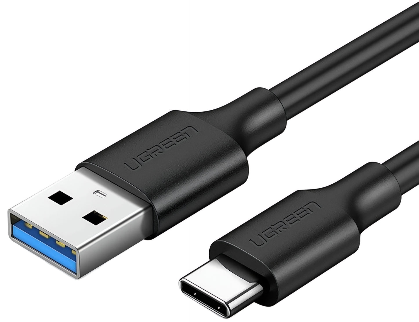 Кабел за данни и зареждане USB-A - USB-C UGREEN US184, 18W, 0.5m, Черен