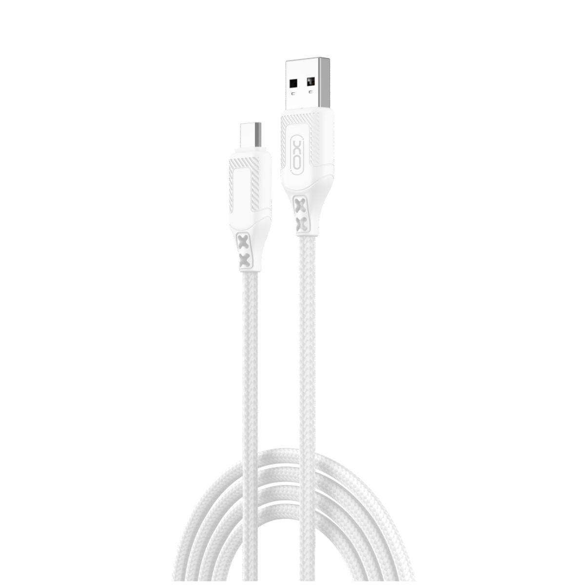 Кабел за данни и зареждане USB-A - microUSB XO Design NB235, 18W, 1m, Бял