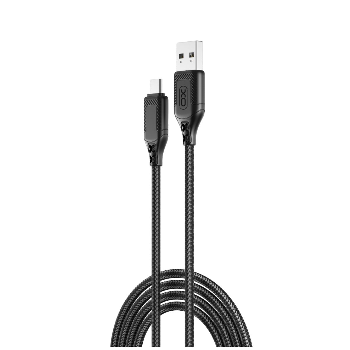Кабел за данни и зареждане USB-A - microUSB XO Design NB235, 18W, 1m, Черен