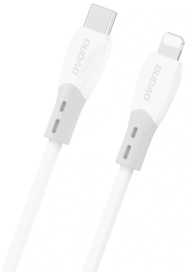 Кабел за данни и зареждане USB-C - Lightning Dudao L25SX, 30W, 1m, Бял